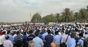 در حاشیه تجمع سه‌ هزار نفری کارگران پیمانکاری پارس جنوبی